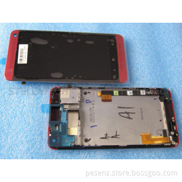 Mobile Phone Parts for HTC One M7 LCD Complete of Phone LCD Display with Touch Screen with Frame